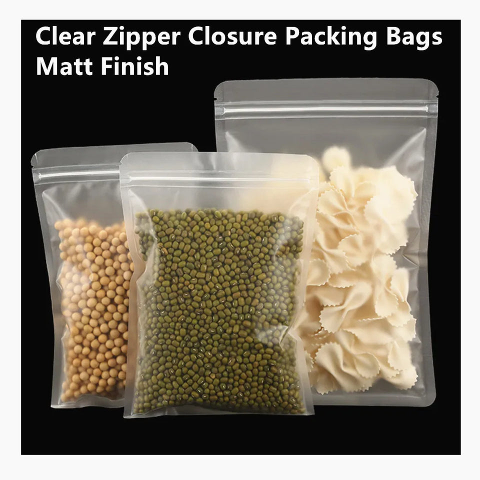 100pcs Silver Dumb Aluminum Foil Bags Heat Seal - Top Open Mylar Foil Bag Matte Surface Plastic Food Package Spices/Sauce Pouch