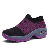 Women Sneakers Fashion Black Sports Casual Shoes Breathable Mesh Lightweight Air Cushion Non-Slip Running Shoe Zapatillas