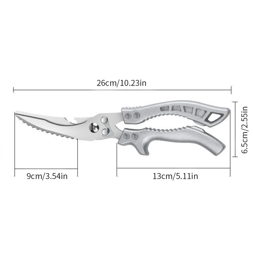 Stainless Steel Kitchen Shears for Meat Fish and Poultry Commercial Kitchen Equipment Lightweight yet Durable Construction