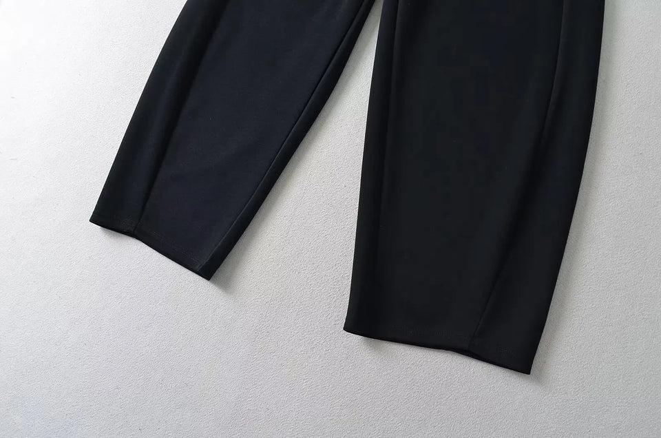 Street Sle High Waist Wide Leg Sport Pants Women's Casual Loose Straight Leg Trousers Coffee Color Trendy Spring Autumn