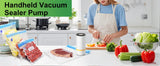 Electric Vacuum Sealer Pump Portable Handheld Vacuum Sealer Pump with Reusable Zipper Vacuum Bags BPA-Free Vacuum Packaging Bag