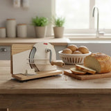Adjustable Manual Bread Cutter Hand Crank Ergonomic Bread Slicing Cutter for Commercial Bakery Shop & Home Baking Daily Use