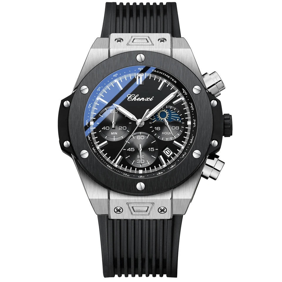 CHENXI Top Brand Luxury Watches for Mens Creative Fashion Luminous Dial with Chronograph Clock Male Casual Wristwatches