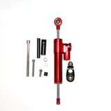 GT08 Electric Scooter Steering Damper Bracket Support Kit, Carbon Fiber Stabilizer Steering Damper Adjustable