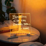 Light Up Dry Erase Board LED Letter Message Board With 7 Colorful Pens with Light Acrylic Drawing Board for Kids Birthday Gifts