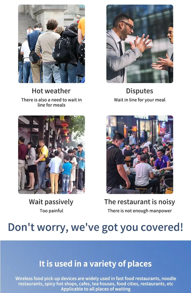 JT-P61 Restaurant wireless call service Telephone system Hospital Bank queue Restaurant queue call pager system