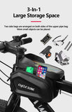 Bicycle Bag Touch Screen Phone Case Holder Large Capacity Top Frame Tube Bag MTB Road Bike Bag Phone Case Cycling Accessories