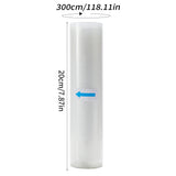 Single roll 3m food vacuum sealed bag roll, free of bisphenol A, seven layer co extruded diamond pattern food packaging bag