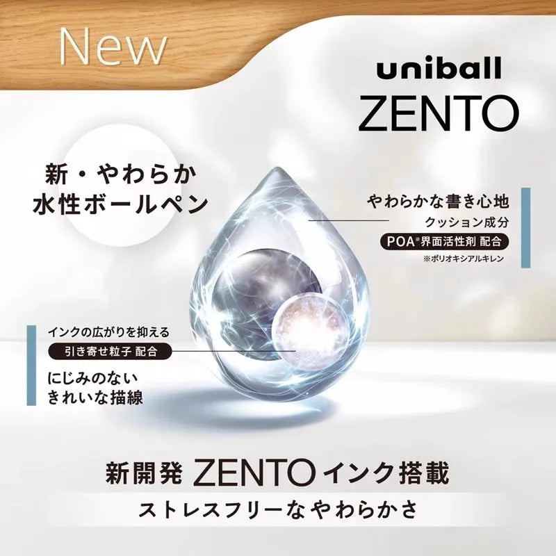Uni-ball ZENTO Click Gel Pen,0.38/0.5/0.7mm Various Colors Water-based pen With Ergonomic Grip Smooth Writing for School&Office