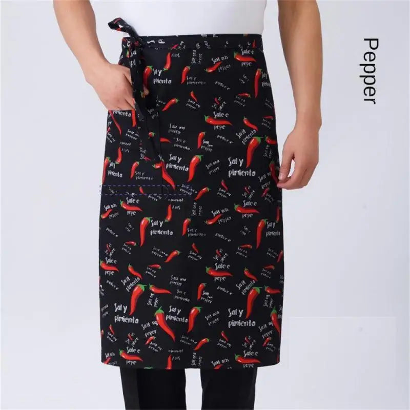 Chef Apron Special Kitchen Mens Hotel Restaurant Restaurant Back Kitchen Half-length Short Apron Household Cleaning