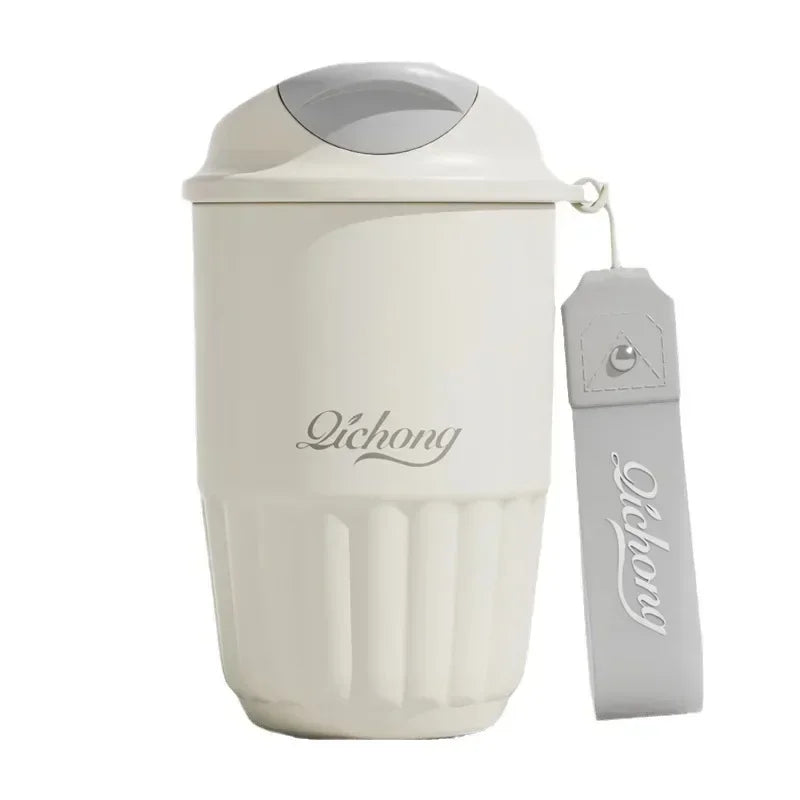 410ml Ceramic Liner Thermos Coffee Cup Double Wall Stainless Steel Vacuum Insulated Thermos For Coffee Thermal Mug Tumbler Gift