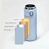 Smart Flip Lid Stainless Steel Thermos with Temperature Display Light Luxury Portable Mini Insulated Cup coffee travel mug