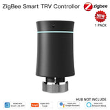 MOES ZigBee3.0 TRV New Radiator Actuator Valve Tuya Smart Programmable Thermostat Temperature Heater Alexa Voice Control