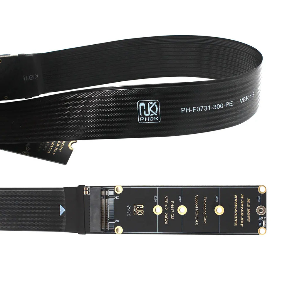 M.2 NVME Extender NGFF M-Key PCIe4.0 SSD Extention Card M.2 NVMe SSD Extension Cable for M.2 2230 2242 2260 2280 SSD