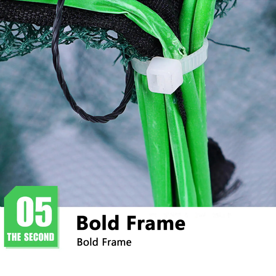 Folding lobster cage 2025 new style fishing trap fishing tool kit fish shrimp crayfish crab fishing net nylon material