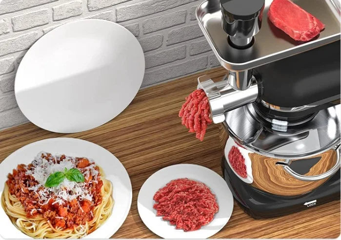 8L Multifunctional Stand Mixer Commercial & Home Use Electric Dough Kneader Juice Extractor & Meat Grinder Combo Heavy-Duty