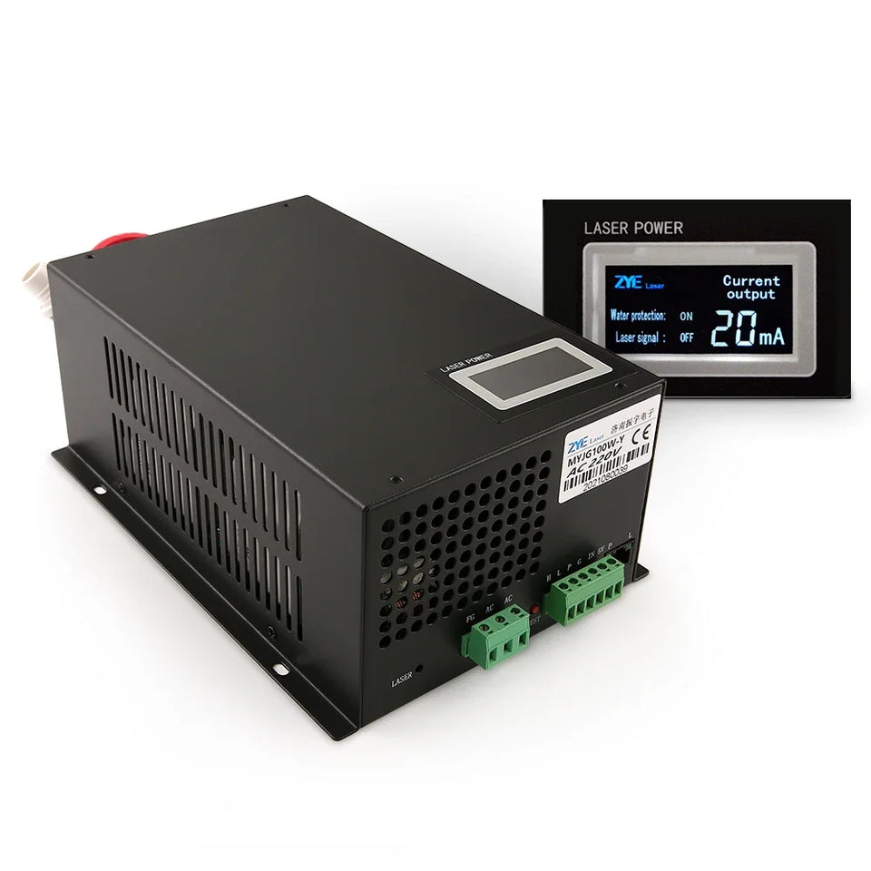 FONLAND MYJG-100W CO2 Laser Power Supply for Reci W2 T2 EFR Yongli CDWJ CO2 Laser Tube Engraving Cutting Machine With Display