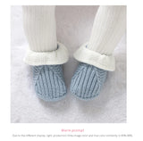 Newborn Baby Shoes Knitted Infant Boy Girl Footwear 0-18M Fashion Patchwork Ruffles Children Bed Walk Boots Warm Shallow Autumn