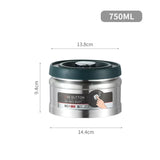Coffee Bean Vacuum Sealed Tank Stainless Steel Grain Tea Nut Storage Vacuum Airtight Sealed Cans Kitchen Storage Organizer