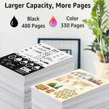 NineLeaf High Yield Ink Compatible for HP 61XL 61 XL CH563W CH564W Ink Cartridge use with Envy 4500 5530 Officejet Printer