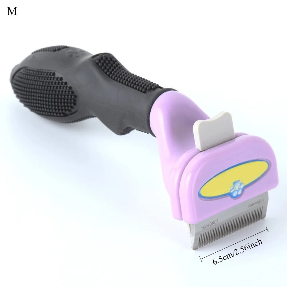 Pet Hair Remover Comb for Dogs Cats Non-Self Cleaning Deshedding Brush for Small Large Breeds Grooming Cleaning Pet Supplies