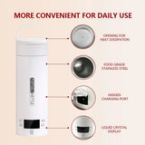 JFBONIN Electric Kettles Portable Tea Coffee Kettle Travel Boil Water Thermal Cup Anti-Scald Water Bottle English Menu