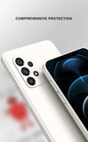 Official Square Liquid Silicone Phone Case for Samsung Galaxy A13 A23 A33 A53 A73 5G Soft Waterproof Mobile Back Covers Carcasas