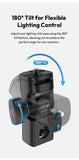 Ulanzi LA04 Univeral Light Stand Adapter with 1/4" Cold Shoe Mount for Phone Stand DSLR Camera LED Light 180° Tilt for Lighting