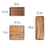 Acacia Wood Coffee Tray Rectangular Food Cup Trays Decorative Wood Plate Dessert Candy Acacia Wood Gongfu Tea Tray