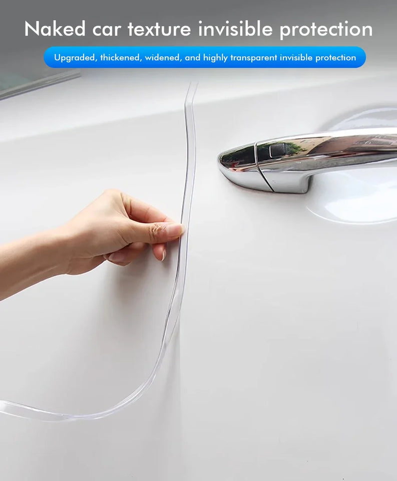 5M Car Door Edge Sealing Strip Transparent PVC Scratch Protector Strip Anti-collision Stickers Door Anti-scratch Car Accessories
