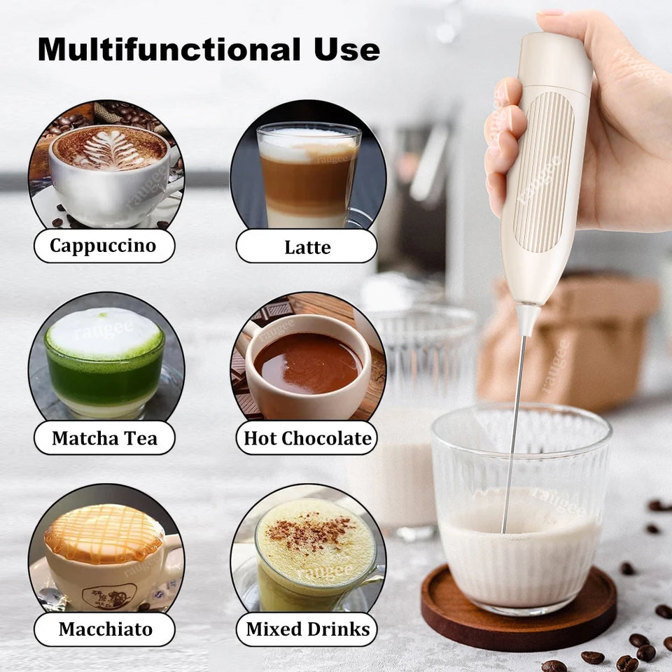 Electric Milk Frother Milk Foam Machine Automatic Milk Foamer Handheld Milk Beater Whisk Mixer for Cappuccino Coffee Egg Cream