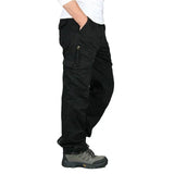 Camping Hiking Pants Men Cargo   Cotton Overalls Straight  Trousers Multi-Pocket Baggy  Slacks Pants