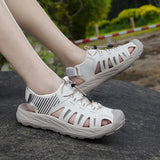 Summer Men's Sandals Beach Shoes Handmade Breathable Design Wading Casual Beach Shoes Lightweight Soft Bottom Outdoor Sandals