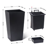 2pcs Planters Outdoor Indoor Planter Pots, High Front Porch Planter Pots with Drainage Holes Auto Watering, Convenience Instill