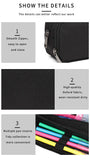 Pencil Case Large Space Storage 2 Compartment Pouch Double Side Opened Student Stationery Pen Bag Desk Organizer School Supplies