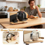 Adjustable Manual Bread Cutter Hand Crank Ergonomic Bread Slicing Cutter for Commercial Bakery Shop & Home Baking Daily Use