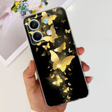 For Xiaomi Redmi Note 13 4G Case Cute Cat Butterfly Cover Soft Silicone Phone Case For Redmi Note 13 Pro Plus Note13 Full Bumper