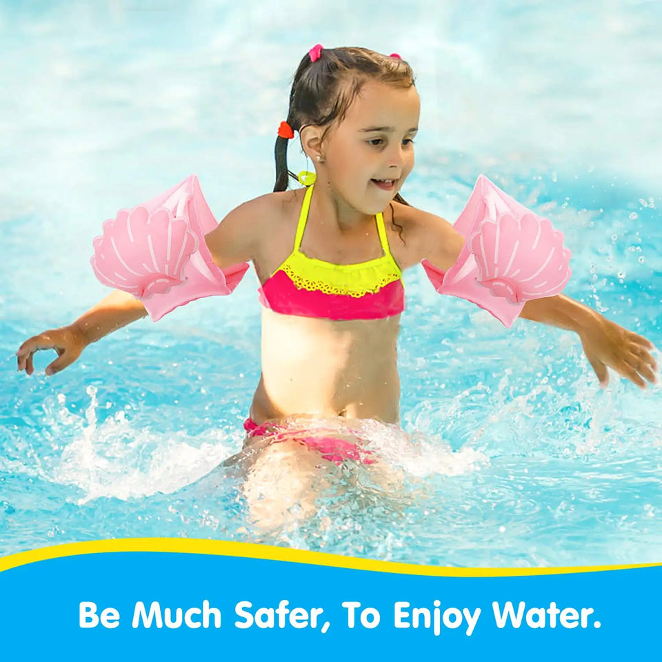 Rooxin Baby Kid Swim Arm Rings Inflatable Swimming Ring Tube Swim Floating Sleeve Swimming For Child Safety Swim Training
