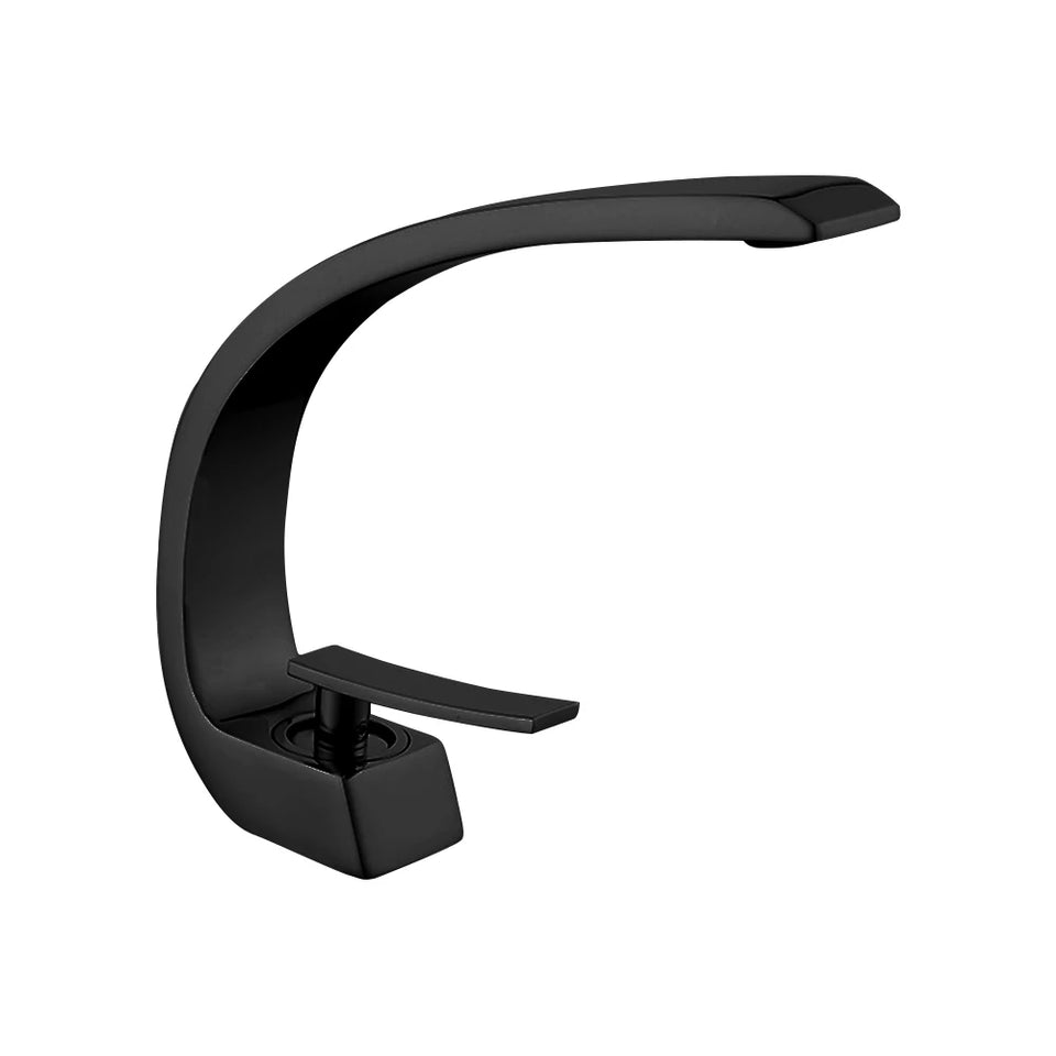 Basin Faucet Modern Bathroom Mixer Tap Black/chrome Wash basin Faucet Single Handle Hot and Cold Waterfall Faucet