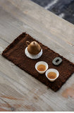 Tea mat, pure handmade plant table runner, pure cotton, thick coarse dry soaking, retro wabi-sabi tea ceremony accessories