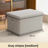 Clothes Storage Box Household Large-capacity Wardrobe Snacks Toys Layered Finishing Artifact Folding Storage Box Basket with Lid