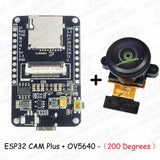OV5640 ESP32 CAM Camera Module Kit 2.4 GHz WiFi and Bluetooth Develop Board Type C 8MB PSRAM HD 5MP Auto Focus 66 120 160 Degree