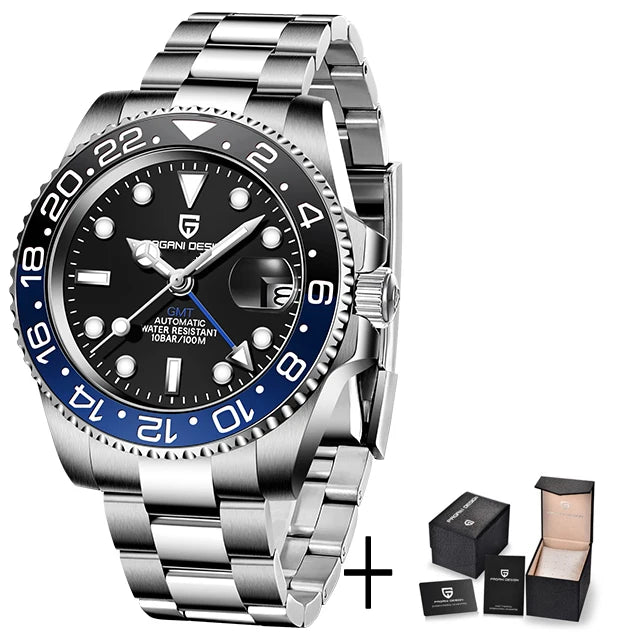 2025 PAGANI DESIGN New PD-1662 V5 Men Mechanical Watches Luxury Ceramic Bezel Automatic Watch 100M Waterproof GMT Watch for Men
