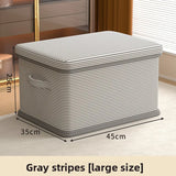Clothes Storage Box Household Large-capacity Wardrobe Snacks Toys Layered Finishing Artifact Folding Storage Box Basket with Lid
