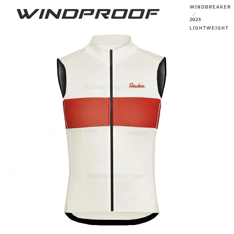 2025 RAUDAX New Cycling Sweatshirt Summer Windproof Lightweight Sleeveless Men's Mountain Bike Tops Racing Gilet Ropa Ciclismo