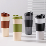 1PC 16OZ Reusable Free BPA Travel Plastic Coffee Cup with Non-Slip Sleeve To Go Travel Cups Hot or Cold Drinks