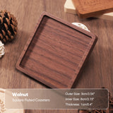 Wood Coasters for Drink Beech Coasters Heat Resistant Round Non-slip Pad Cup Coasters Tea Coffee Cup Pad for Home Table Kitchen
