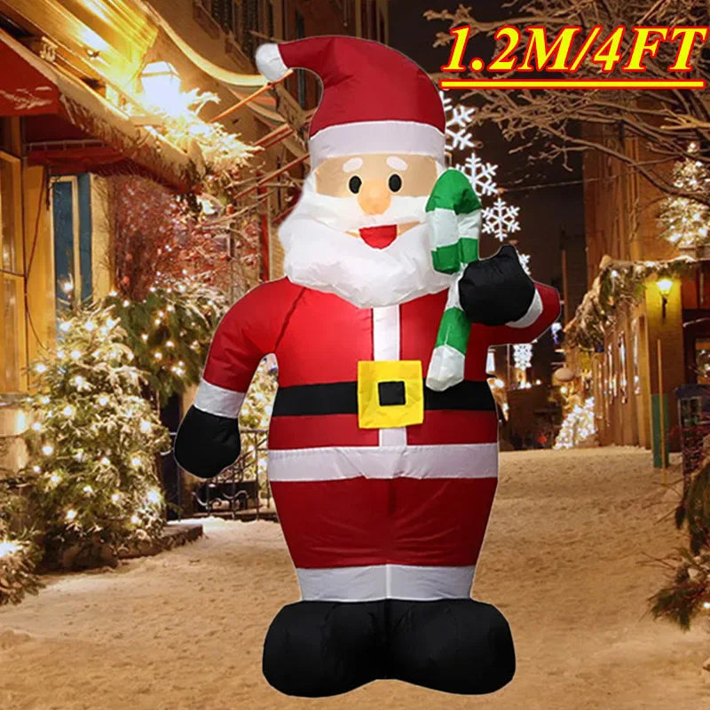 Inflatable Toys Christmas Style Vehicles Decorations Model Built-in LEDs Party New Year Outdoor Ornament Xmas Garden Decor Props