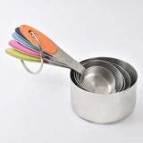 10Pcs Stainless Steel Measuring Cups and Spoons Set Stackable Tablespoons Measuring Spoons Tea Coffee Kitchen Measuring Tools