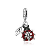 Red Series 925 Sterling Silver Koi Firecracker Dragon Heart Mushroom Coffee Machine Charm Fit DIY Bracelet Necklace Niche Gifts